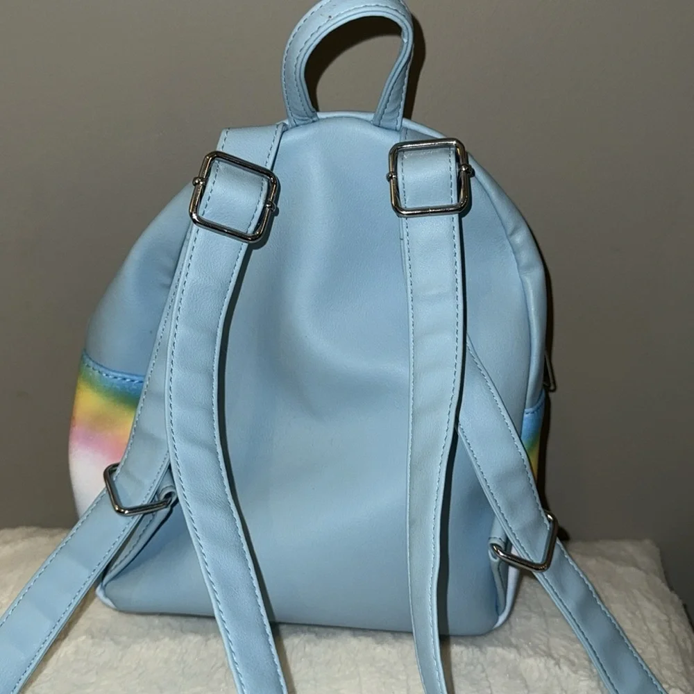 Loungefly faux leather whimsical Care Bears mini backpack purse